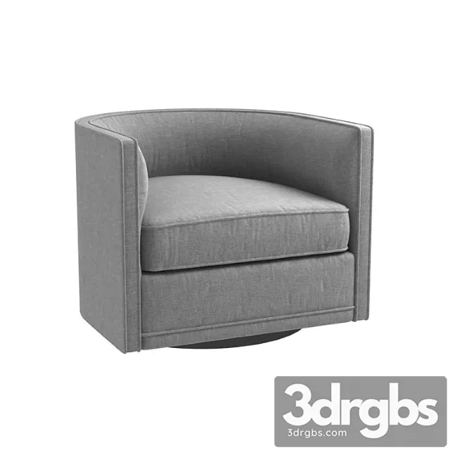 Custom made gray swivel round chair 3D Model Download Custom made gray swivel round chair 3D Model Download