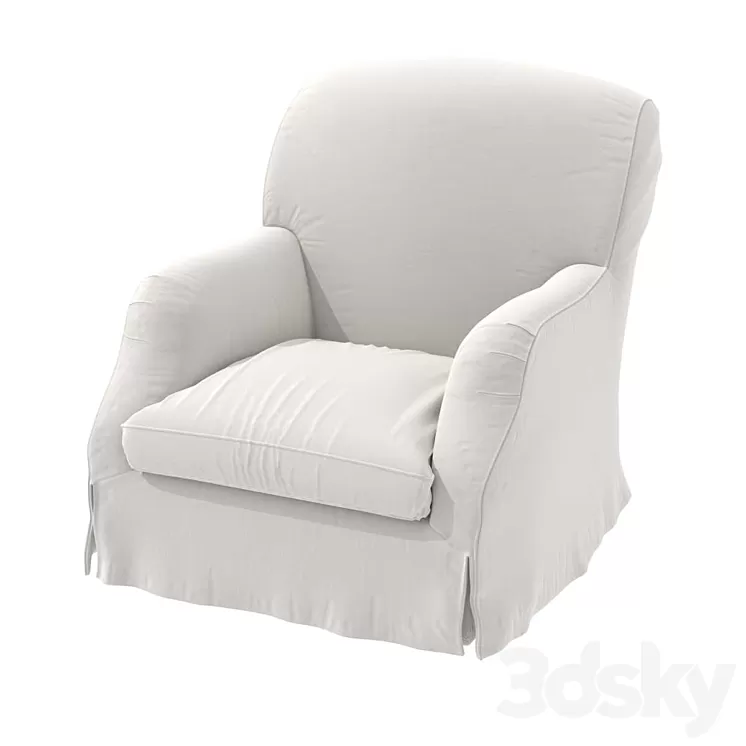 Custom made slipcovered chair 3D Model Free Download