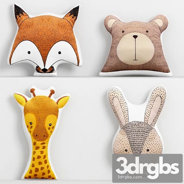Cute pillows 3D Model Download Cute pillows 3D Model Download