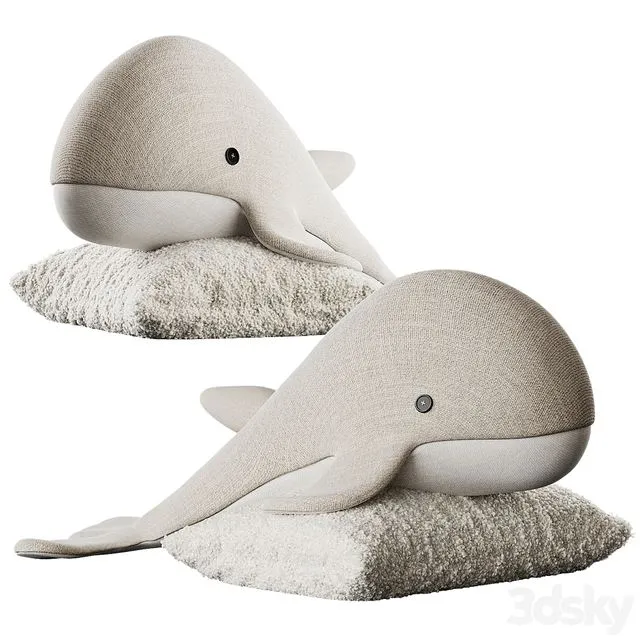 Cute plush whale 3D Model Cute plush whale 3D Model
