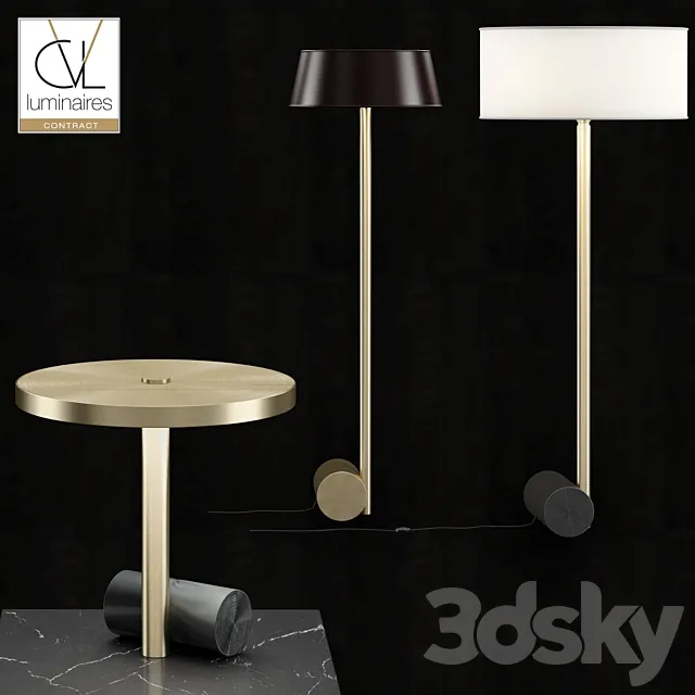 CVL Contract Calé (e) Table Lamp & Floor Lamp Collection 3D Model CVL Contract Calé (e) Table Lamp & Floor Lamp Collection 3D Model