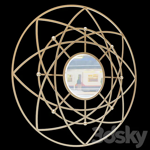 Cyan Design Robles Mirror in Rustic Finish 3D Model