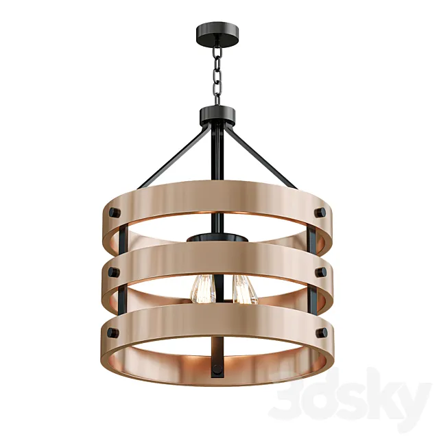 Cylinder Cage Restaurant Pendant 3D Model Cylinder Cage Restaurant Pendant 3D Model