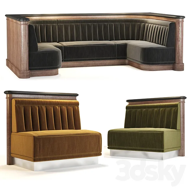 D0. Restaurant sofa 3D Model D0. Restaurant sofa 3D Model