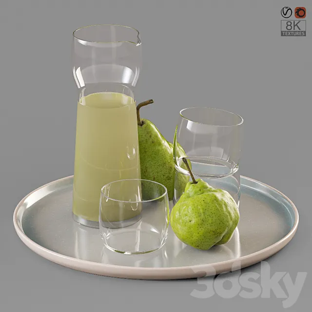 Декоративный набор для кухни 3D Model