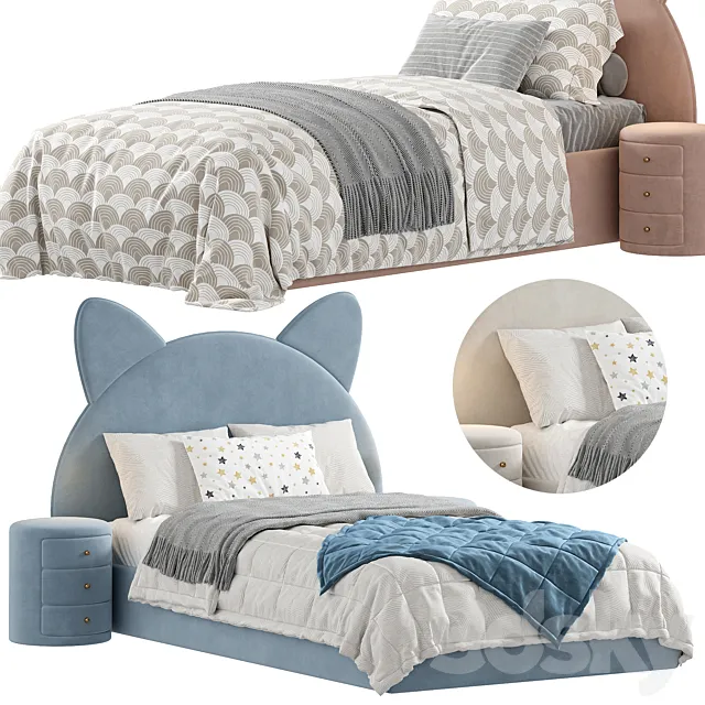 Детская кровать КИТТИ 3D Model Детская кровать КИТТИ 3D Model