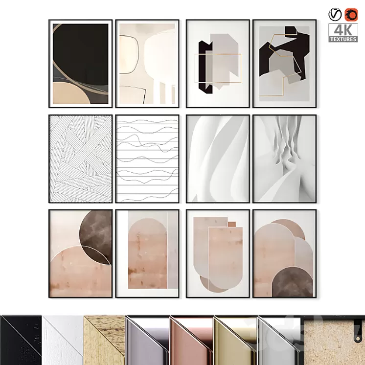 Картины абстракция 3D Model