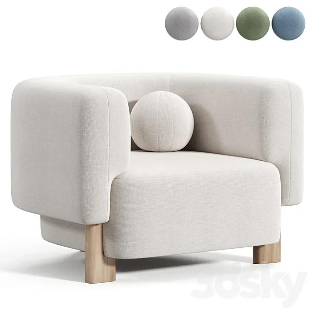 Кресло Арклоу Soft Olive 3D Model
