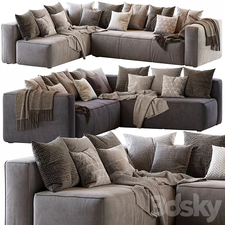 Мello Taos Brown Right Arm Corner Sectional 3D Model Free Download Мello Taos Brown Right Arm Corner Sectional 3D Model Free Download