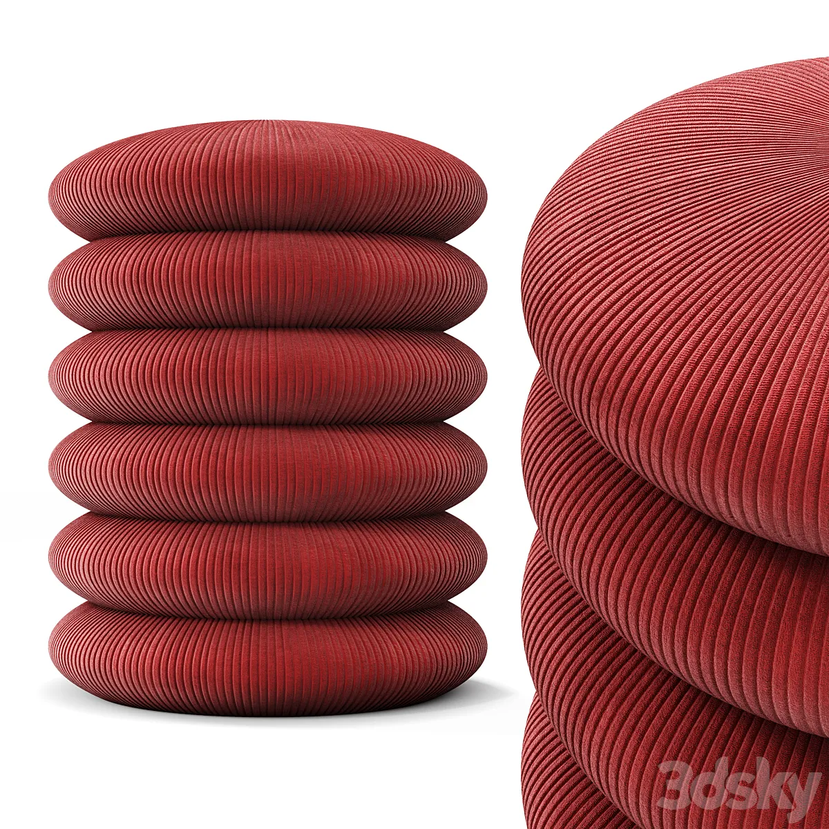 Пуф Velveteen 3D Model Пуф Velveteen 3D Model