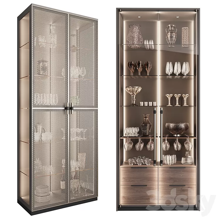 Сupboard with dishes My Design №12 3D Model