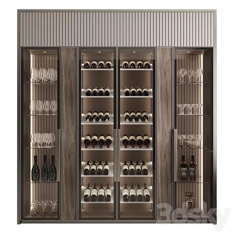 Сupboard with dishes My Design №17 3D Model