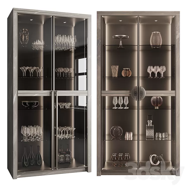 Сupboard with dishes My Design №18 3D Model