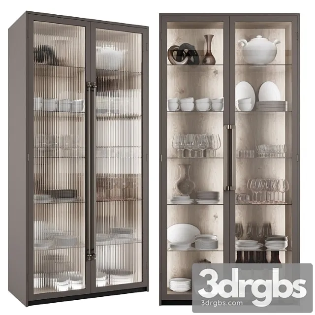 Сupboard with dishes my design №1_1 3D Model Download