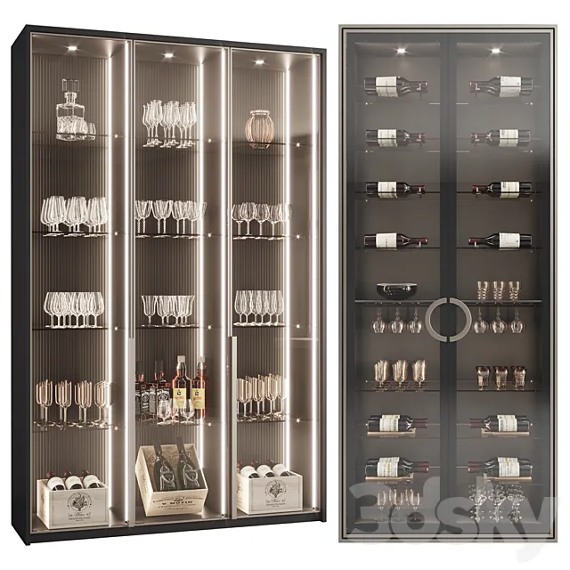 Сupboard with dishes My Design №21 3D Model Сupboard with dishes My Design №21 3D Model