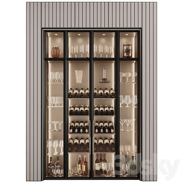 Сupboard with dishes My Design №27 3D Model