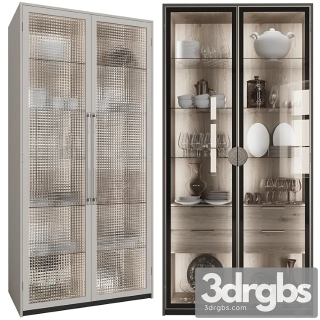 Сupboard with dishes my design №3 3D Model Download