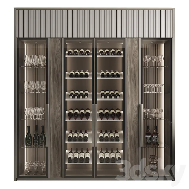 Сupboard with dishes My Design №38 3D Model Сupboard with dishes My Design №38 3D Model