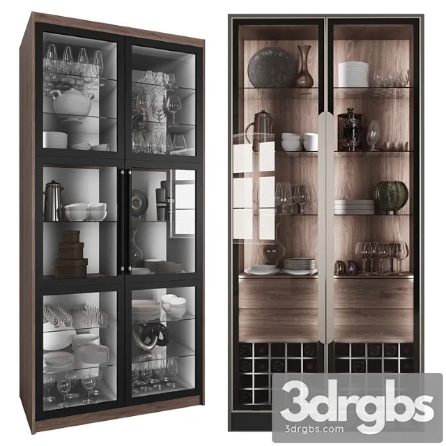 Сupboard with dishes my design №4 3D Model Download