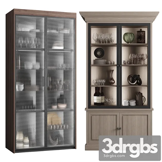 Сupboard with dishes my design №5 3D Model Download