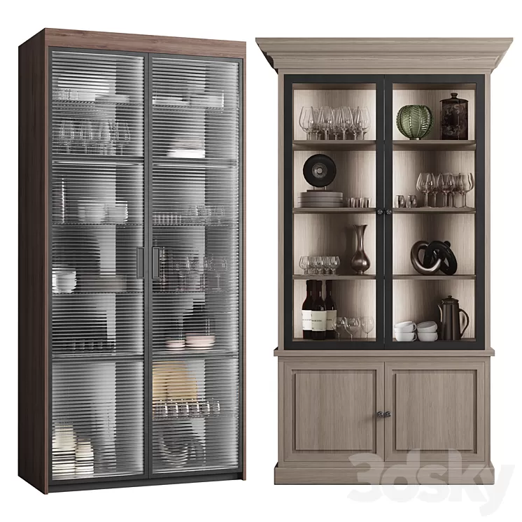 Сupboard with dishes My Design №5 3D Model Сupboard with dishes My Design №5 3D Model