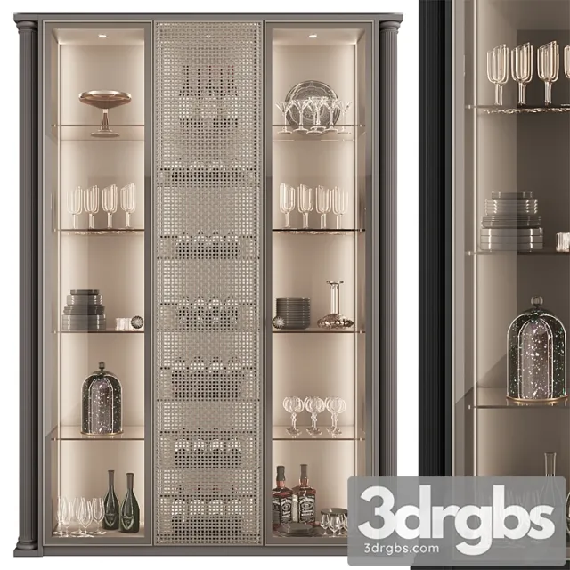 Сupboard With Dishes My Design No 25 3D Model Download