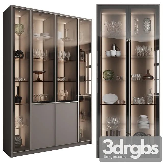 Сupboard With Dishes My Design VRay No 8 3D Model Download