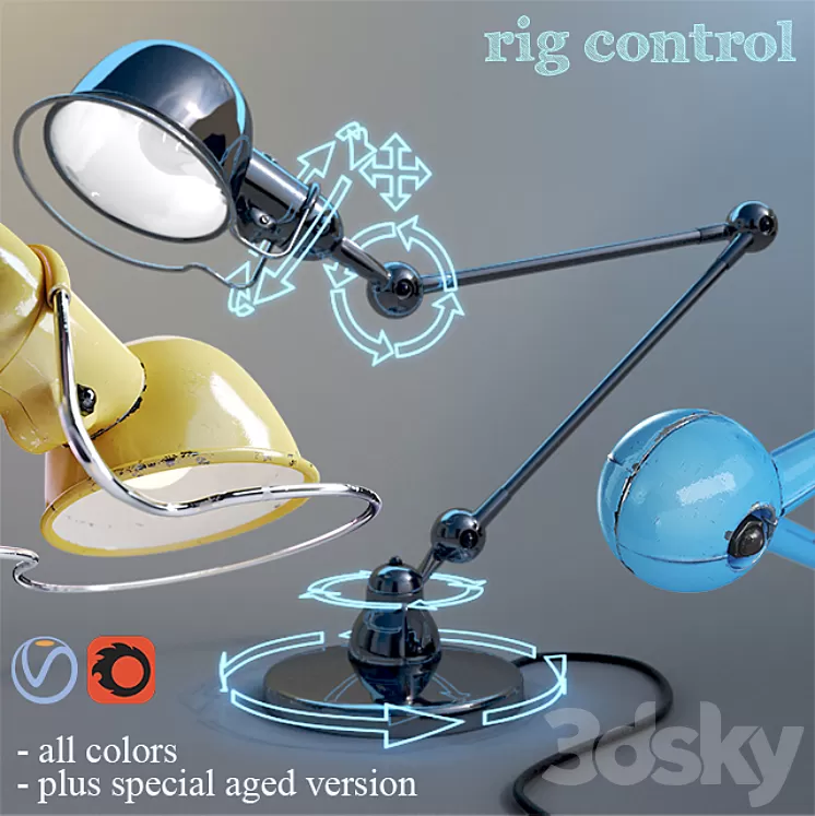 D6440 – Jielde table lamp 3D Model D6440 – Jielde table lamp 3D Model