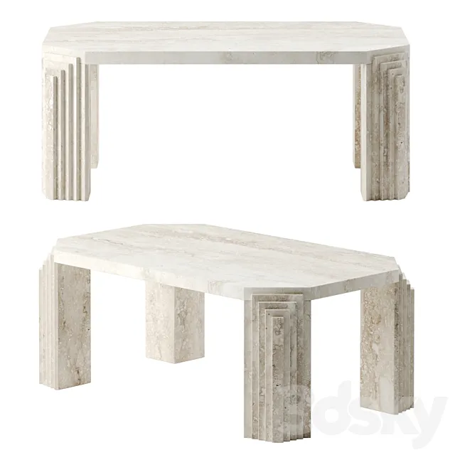 Dabney Coffee Table by Soho Home 3D Model