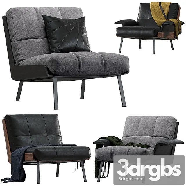 Daiki armchair by minotti 2 version 3D Model Download Daiki armchair by minotti 2 version 3D Model Download