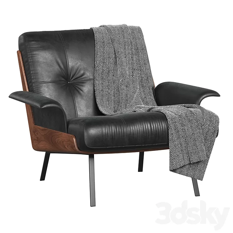 Daiki Armchair by Minotti 3D Model Free Download