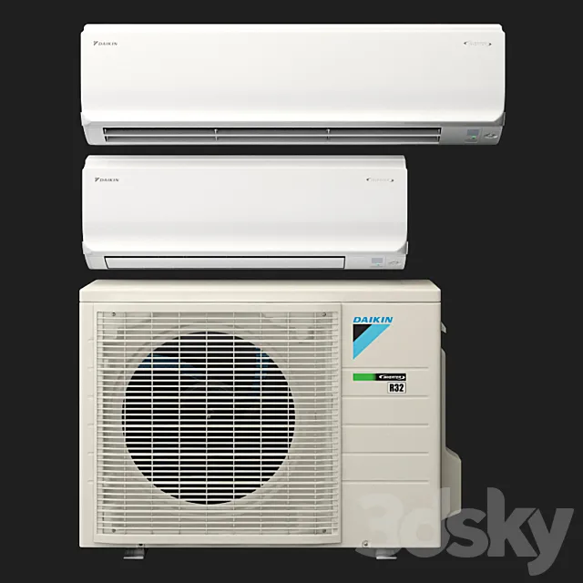 daikin FTHM R32 inverter 3DModel