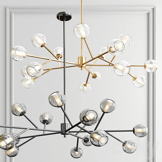 Dainolite horizontal chandelier 3DModel Dainolite horizontal chandelier 3DModel
