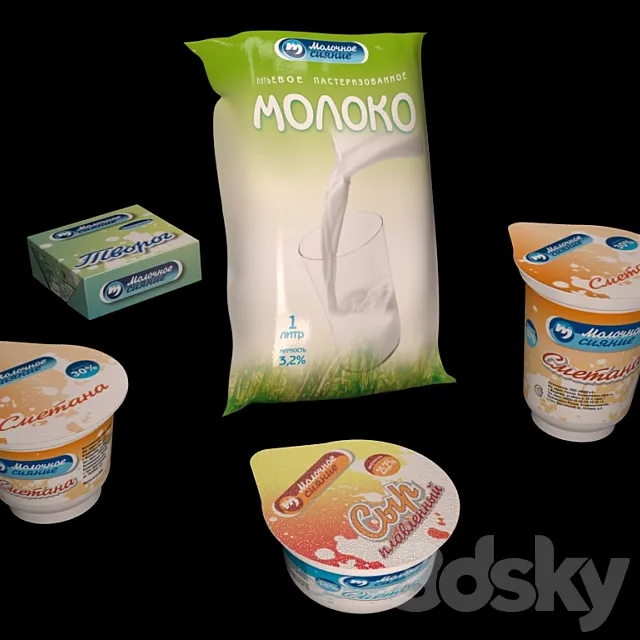 dairy products 3DModel dairy products 3DModel