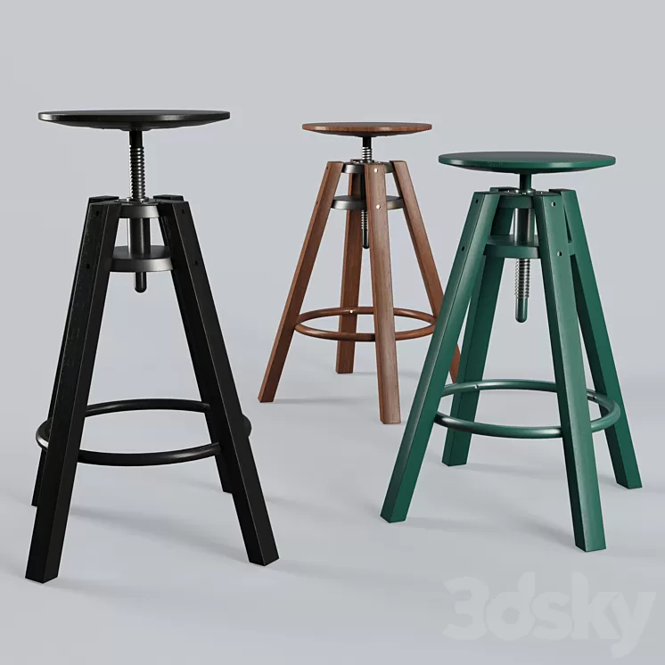 Dalfred Branded Stool 3D Model Dalfred Branded Stool 3D Model