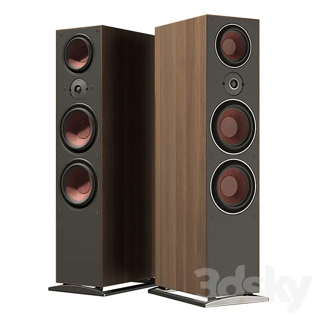 Dali Oberon 9 Dark Walnut speakers 3D Model