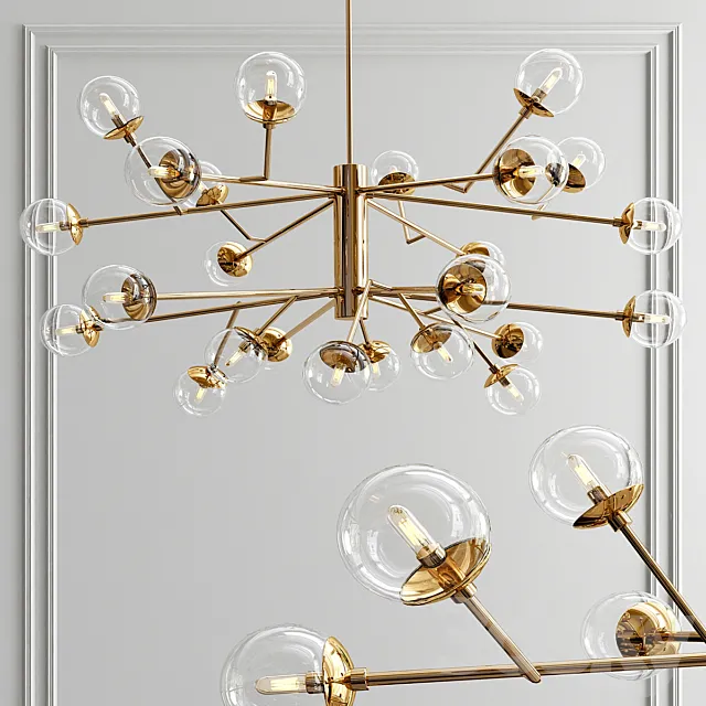 Dallas Two Tiered Chandelier 3D Model