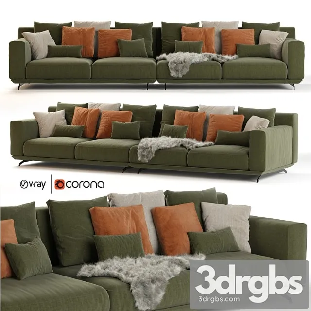 Dalton sofa ditre italia 2 3D Model Download Dalton sofa ditre italia 2 3D Model Download