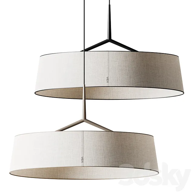 Dama 3235 Pendant lamp by Vibia 3D Model Dama 3235 Pendant lamp by Vibia 3D Model