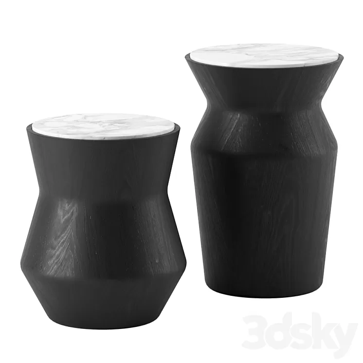 DAMA side tables by Gallotti & Radice 3D Model DAMA side tables by Gallotti & Radice 3D Model