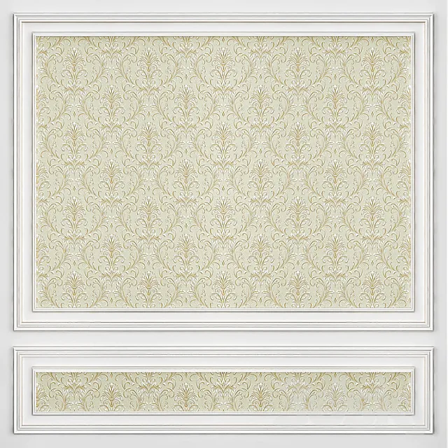 Damask wallpaper 3DModel Damask wallpaper 3DModel