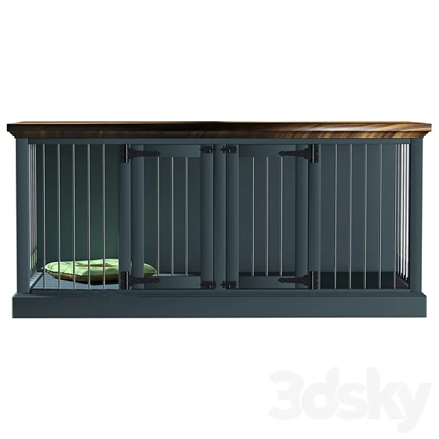 Damien Double Wide Credenza Pet Crate by Archie & Oscar 3DModel