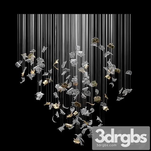 Dancing leaves chandelier 3D Model Download Dancing leaves chandelier 3D Model Download
