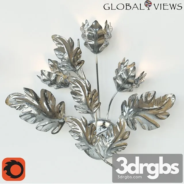 Dancing Leaves Sconce 2 3D Model Download Dancing Leaves Sconce 2 3D Model Download