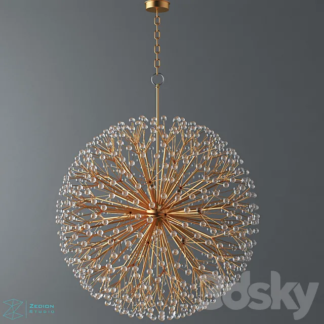 dandelion chandelier 3D Model dandelion chandelier 3D Model