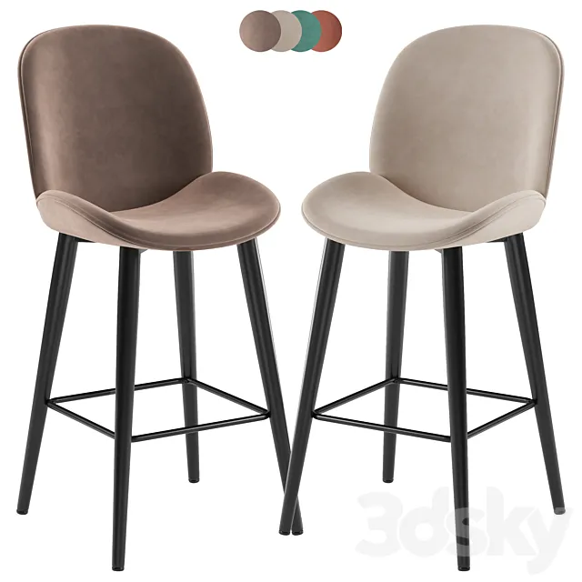 Danetti Clara barstool 3D Model Danetti Clara barstool 3D Model