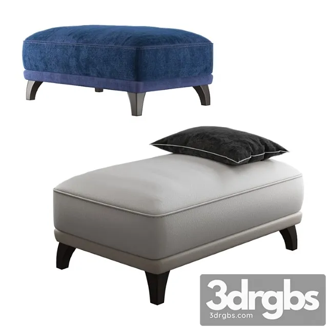 Danetti leather ottoman 2 3D Model Download