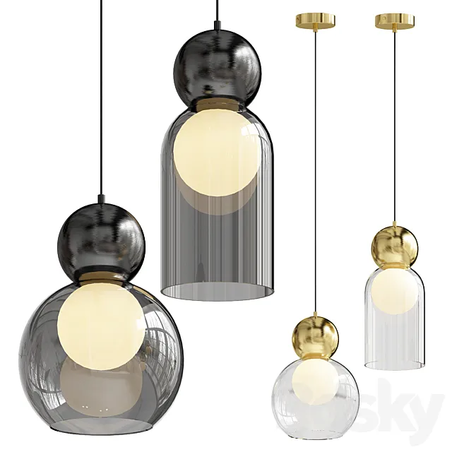 Dani Brass Pendant Lamp 3D Model