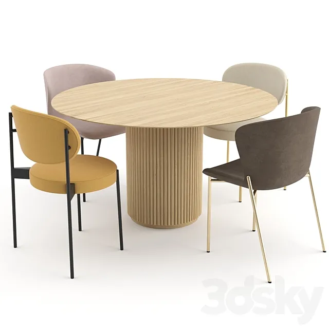 Danish dinning set 3D Model