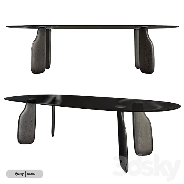 Dante Bavaresk Oval Table 3DModel